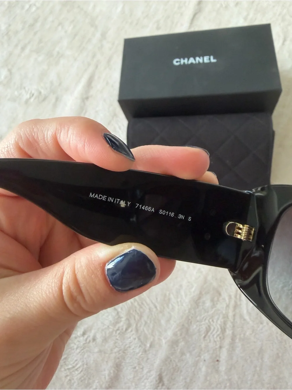 Chanel Shield Sunglasses Black Logo